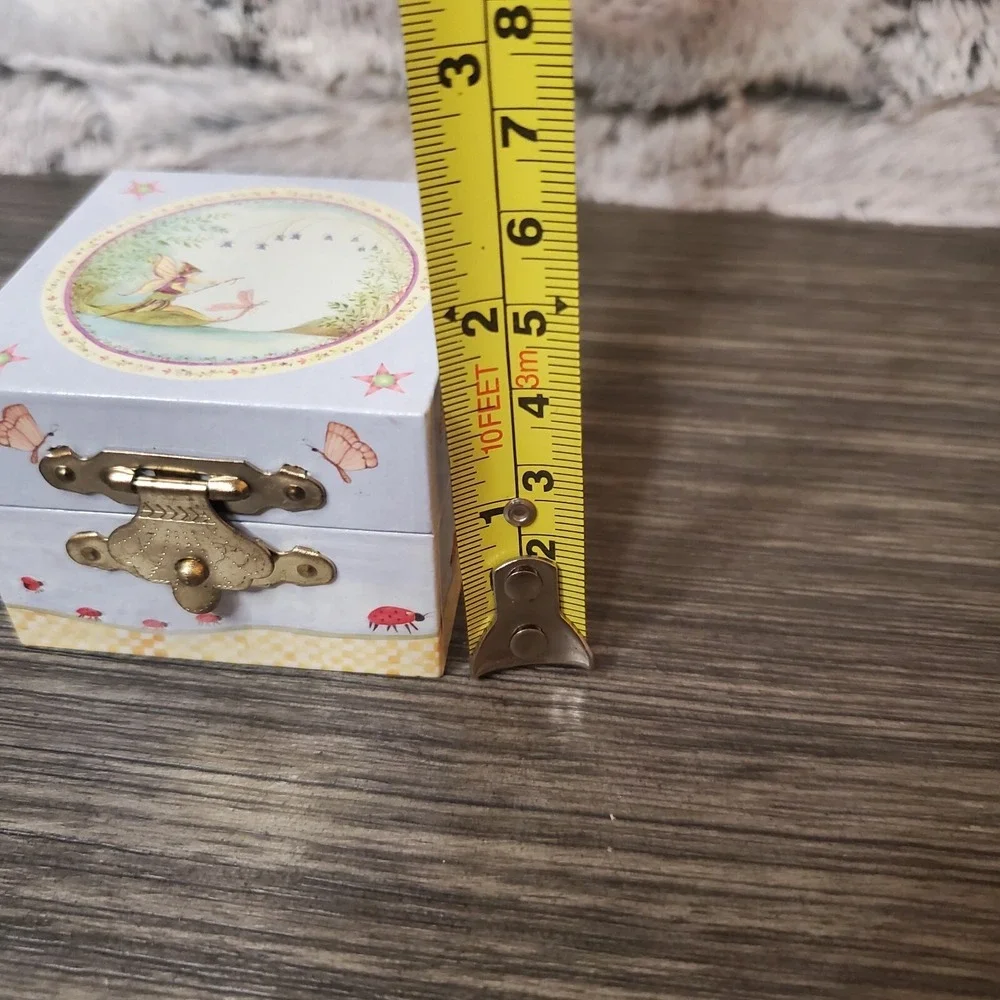 Mirrored Tooth Fairy Lady Bug Tiny Treasure Trinket Box - Jewelry Ring Gift Box